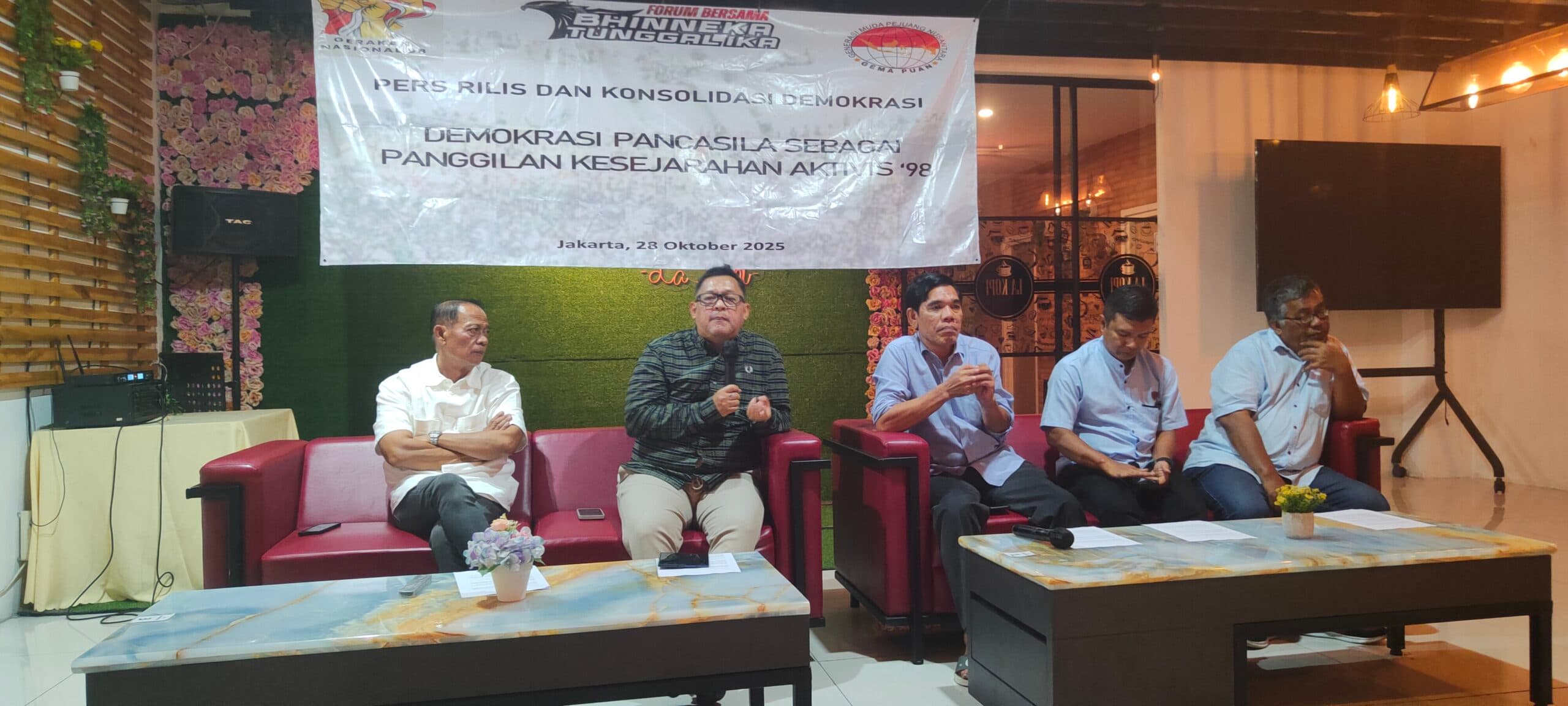 Aktivis 98 Serukan Kembalinya Demokrasi Pancasila dan Desak Pembentukan Komisi Konstitusi