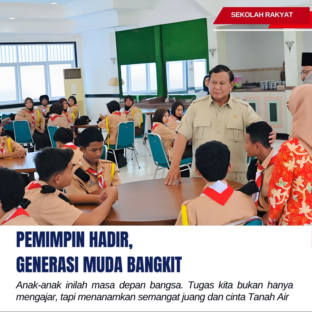 Lulusan Sekolah Rakyat Kini Bisa Lanjut ke Sekolah Garuda, Pemerintah Buka Akses Pendidikan Unggul untuk Semua Anak Indonesia