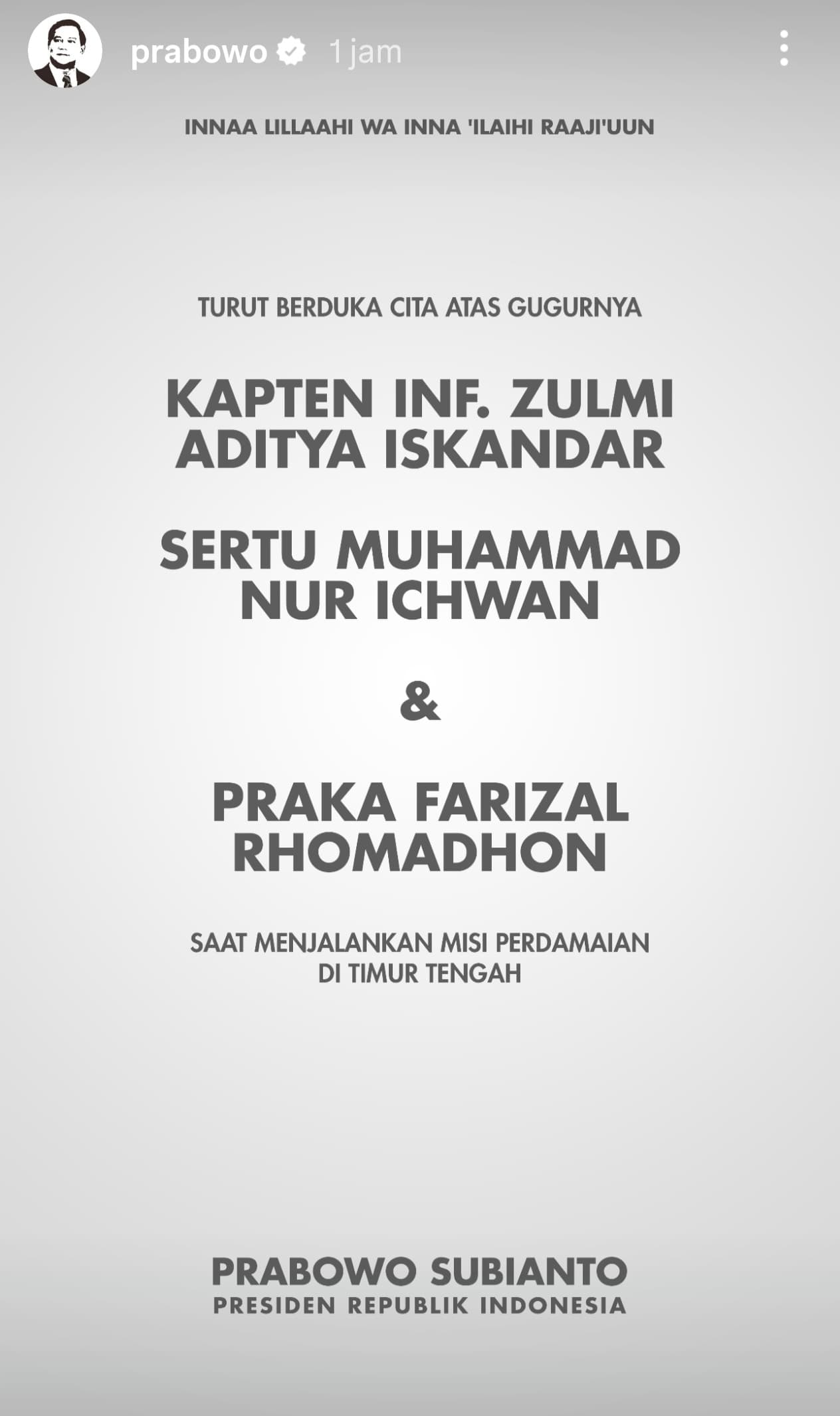 Tragedi Tentara UNIFIL Gugur di Lebanon, Indonesia Desak Investigasi PBB dan Akuntabilitas Global