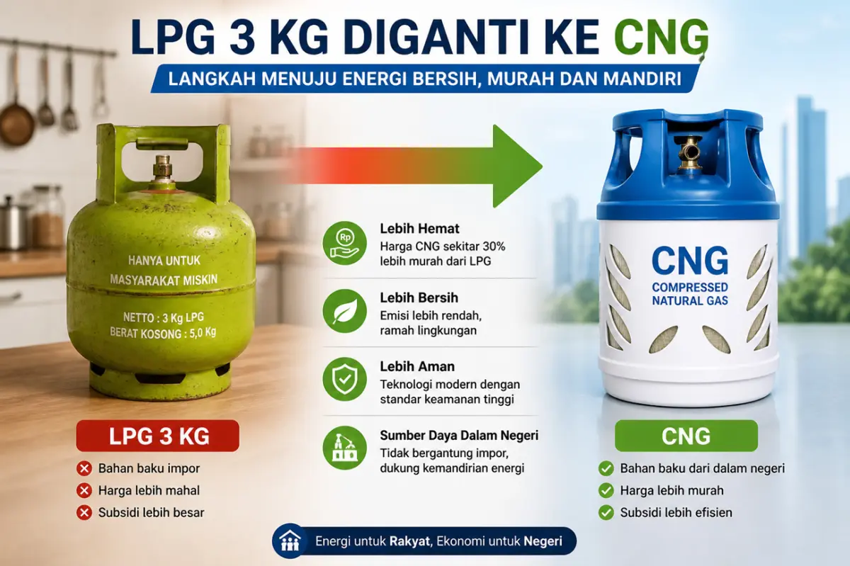 Wacana LPG Diganti CNG Masih Dikaji, Pemerintah Pastikan Subsidi Tetap Aman dan Keamanan Jadi Prioritas