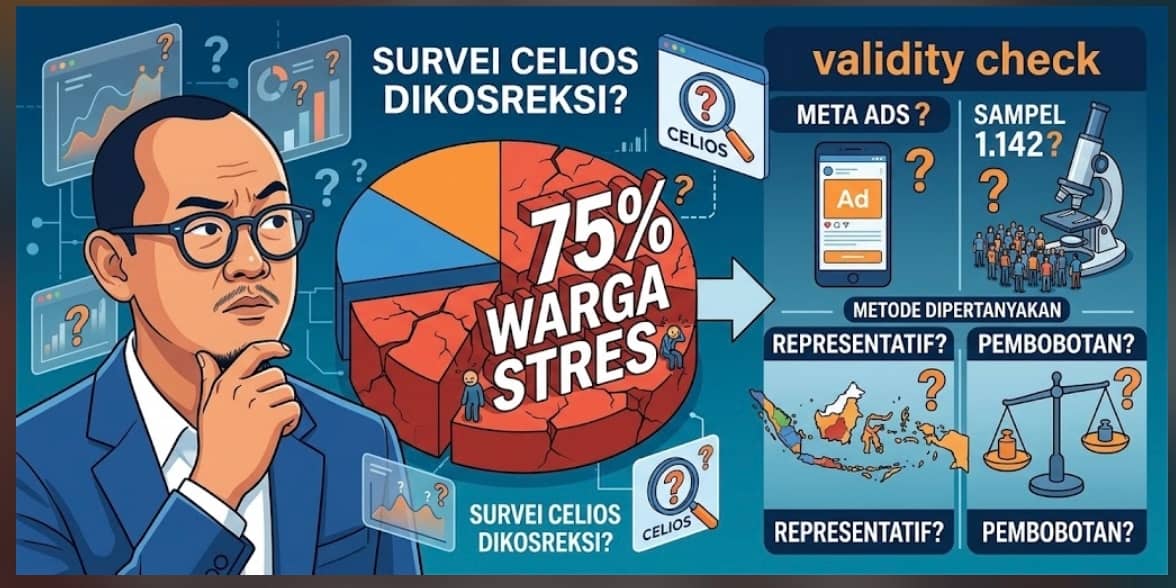 Survei CELIOS soal 75 Persen Responden Stres Dipertanyakan, Seberapa Kuat Metode Meta Ads?