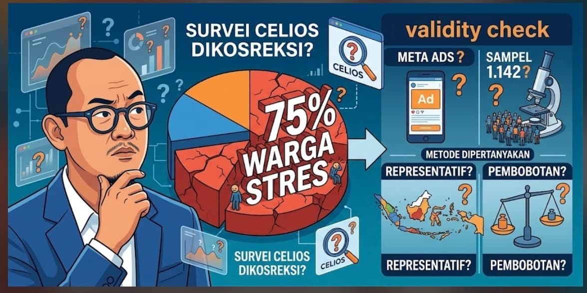 Survei CELIOS soal 75 Persen Responden Stres Dipertanyakan, Seberapa Kuat Metode Meta Ads?